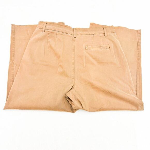 AYR Khaki Wide Leg Cropped Denim Jeans Size 10 - Picture 5 of 8